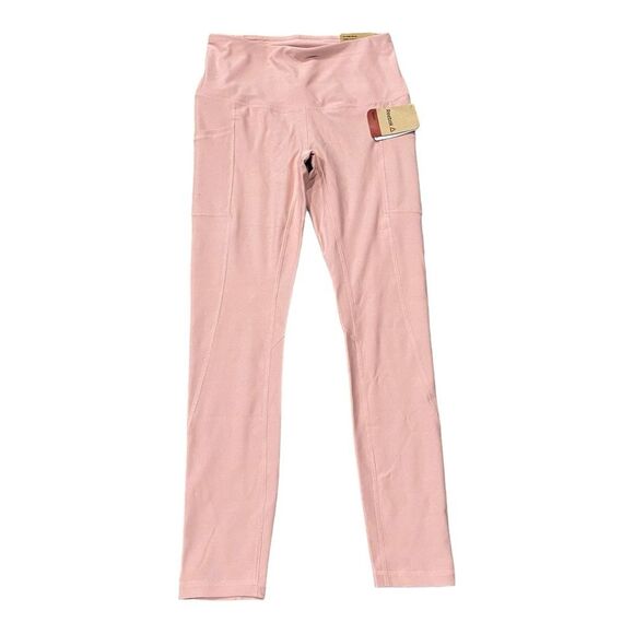 Reebok Size XS Precision High Rise 7/8 Leggings In Pale Mauve Pink NWT - Picture 5 of 11